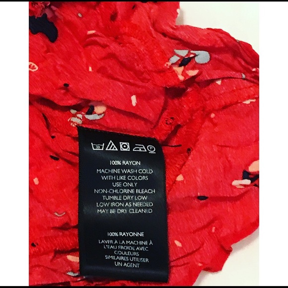 Red Floral Romper | Off Shoulder | Size 0 - Picture 7 of 7